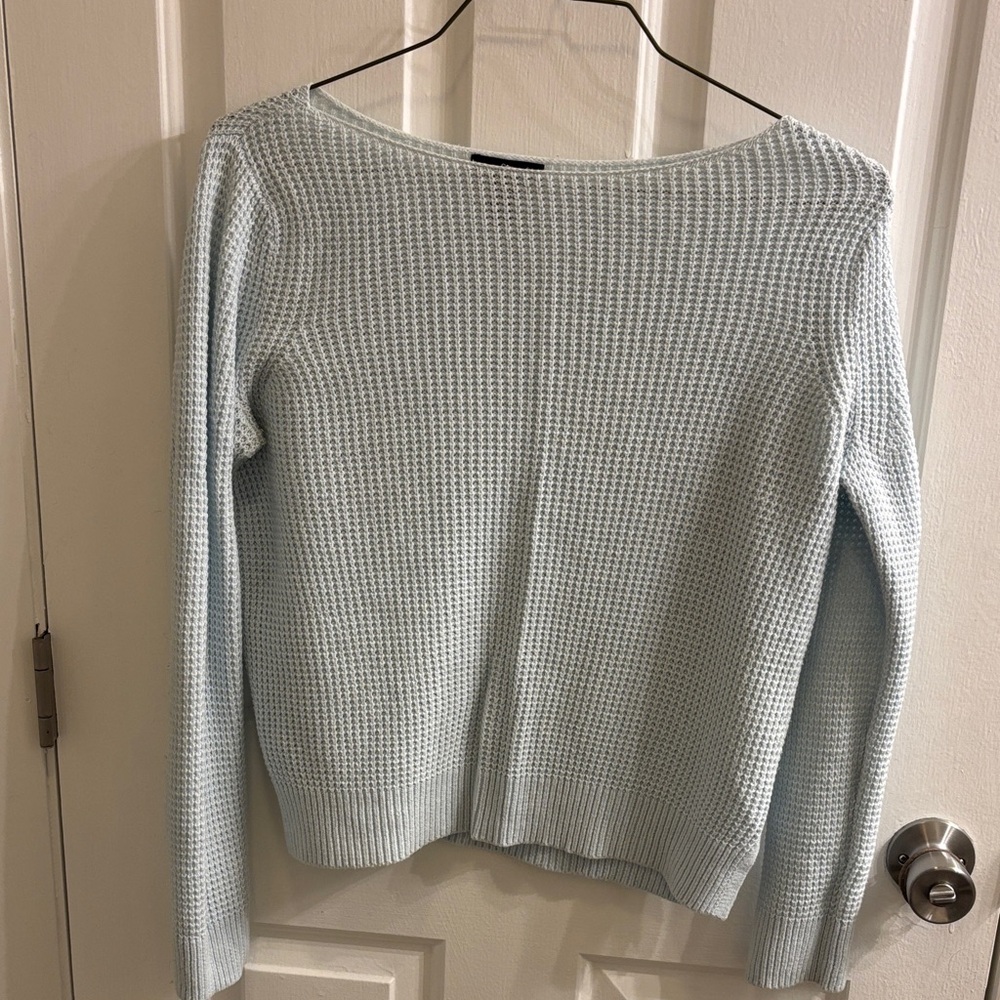 GAP Soft Blue Waffle Knit Sweater
